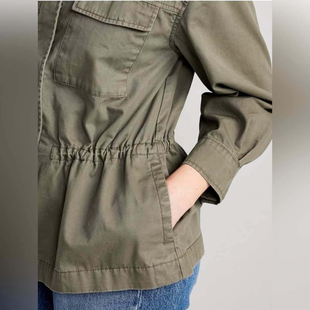 Woman’s Cinched-Waist Utility Jacket, M - Picture 2 of 6